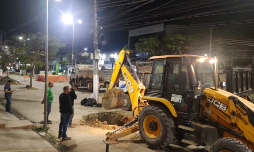 Volta Redonda: obras da Rua 33 começam a ser executadas durante a madrugada